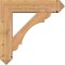 Ekena Millwork Olympic Arts and Crafts Smooth Bracket w/ Offset Brace, Western Red Cedar, 7 1/2"W x 30"D x 30"H BKT0806X30X30OLY03SWR - alternate 3